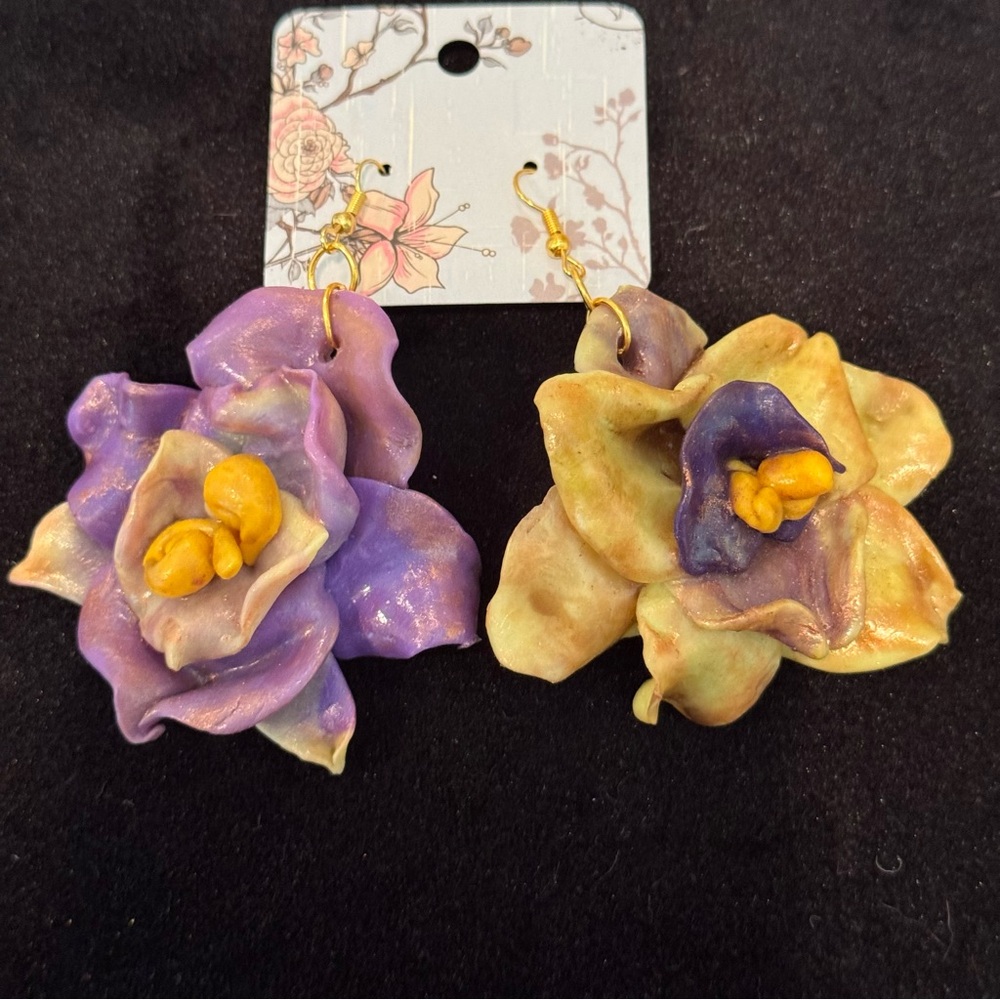 Unique handmade polymer clay earrings